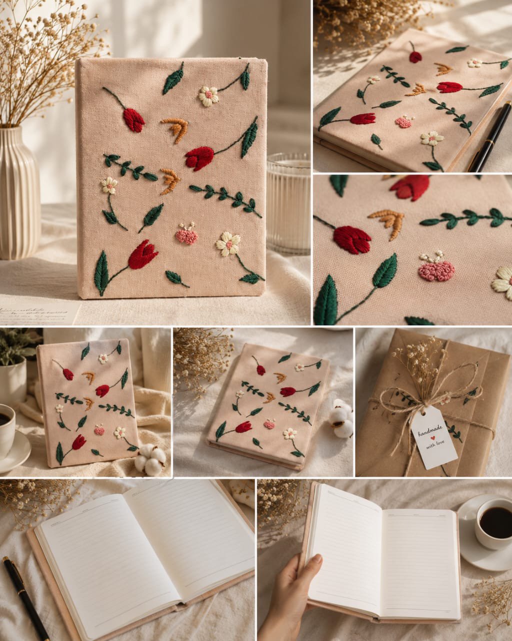 Hand Embroidered Stationery